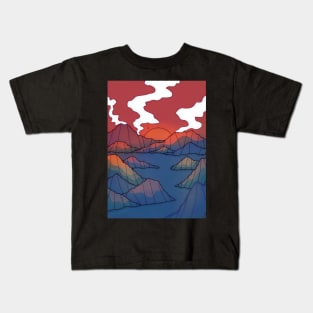 An island sunset Kids T-Shirt